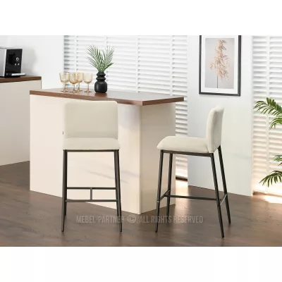 Barová židle DONATELLA - béžová / černá