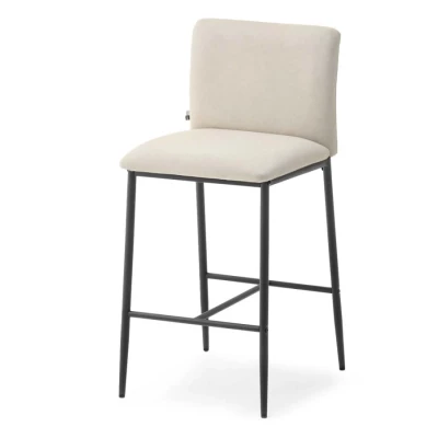Barová židle DONATELLA - béžová / černá
