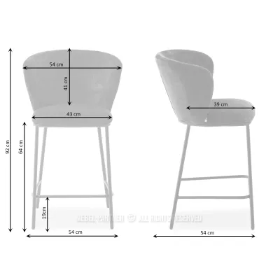 Čalouněná barová židle DALMACIJA - béžová / černá