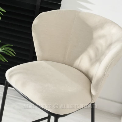 Čalouněná barová židle DALMACIJA - béžová / černá