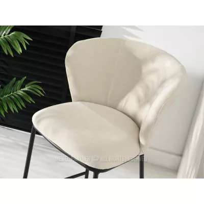 Čalouněná barová židle DALMACIJA - béžová / černá