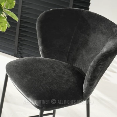 Čalouněná barová židle DALMACIJA - černá