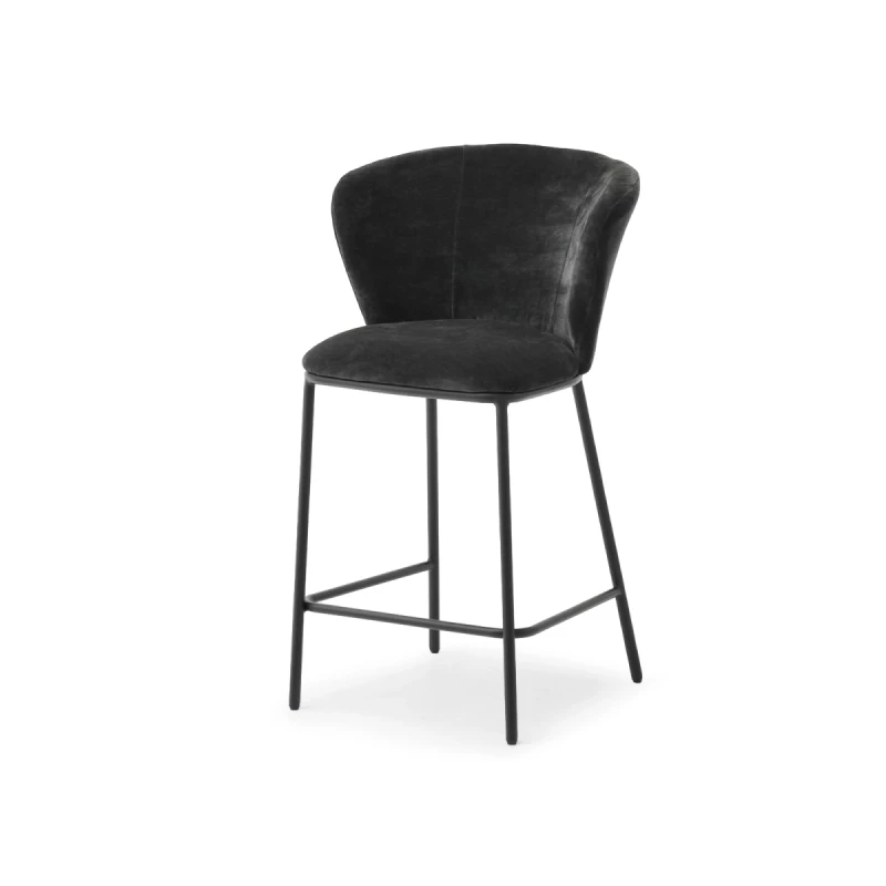 Čalouněná barová židle DALMACIJA - černá