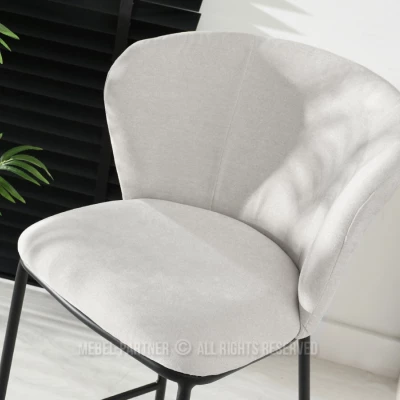 Čalouněná barová židle DALMACIJA - šedá / černá