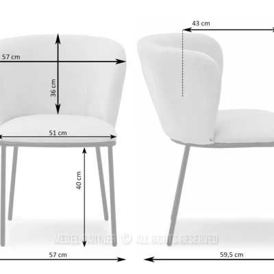Jídelní židle DALMACIJA - černá