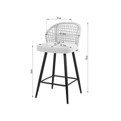 Barová židle SILVANA - béžová / černá