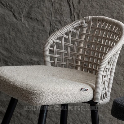 Barová židle SILVANA - béžová / černá