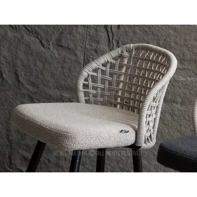 Barová židle SILVANA - béžová / černá