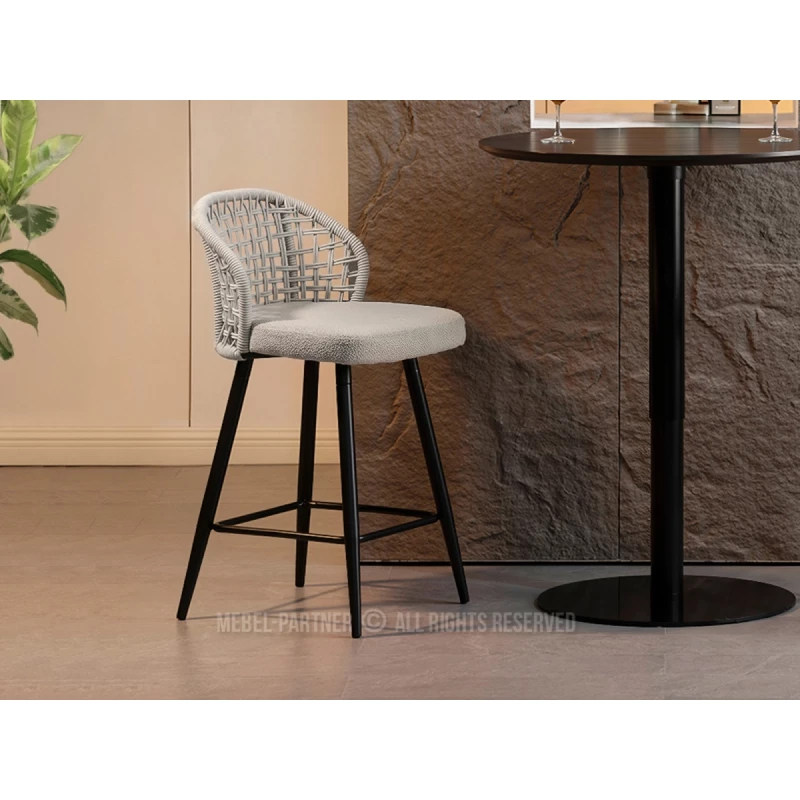 Barová židle SILVANA - béžová / černá