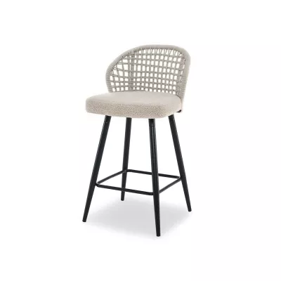 Barová židle SILVANA - béžová / černá