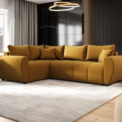 Rohová sedací souprava LUKAVA - žlutá