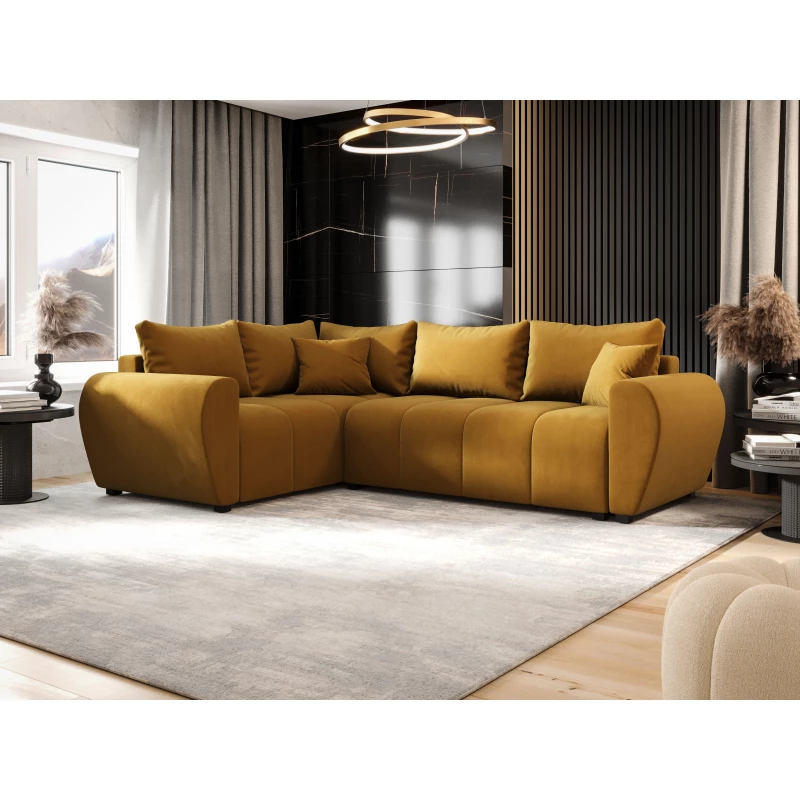 Rohová sedací souprava LUKAVA - žlutá