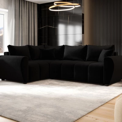 Rohová sedačka LUKAVA - černá