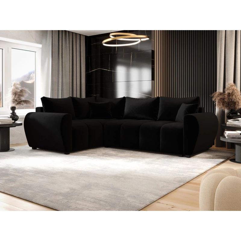 Rohová sedačka LUKAVA - černá