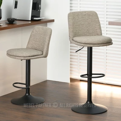 Nastavitelná barová židle OFELIE - béžová / černá