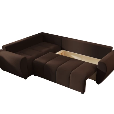 Rohová sedačka LUKAVA - hnědá