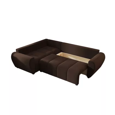 Rohová sedačka LUKAVA - hnědá