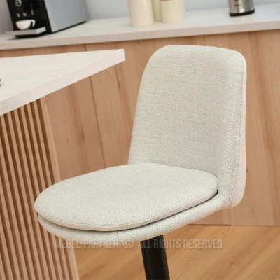 Nastavitelná barová židle OFELIE - krémová / černá