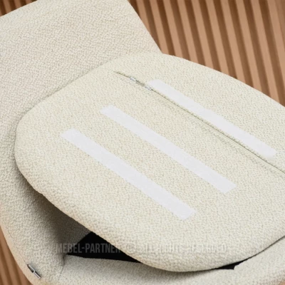 Nastavitelná barová židle OFELIE - krémová / černá