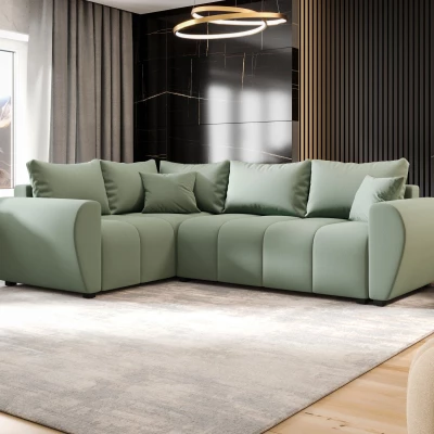 Rohová sedací souprava LUKAVA - světle zelená