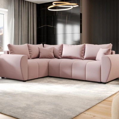 Rohová sedací souprava LUKAVA - růžová