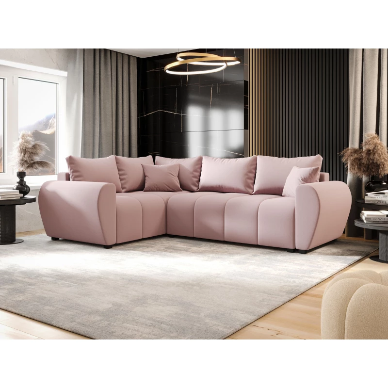 Rohová sedací souprava LUKAVA - růžová