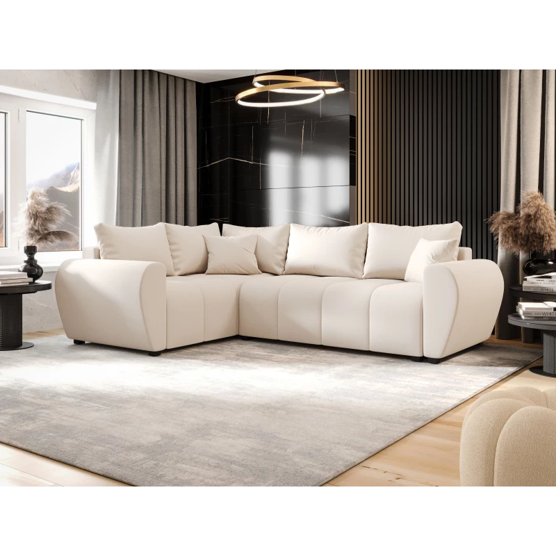 Rohová sedací souprava LUKAVA - světle béžová