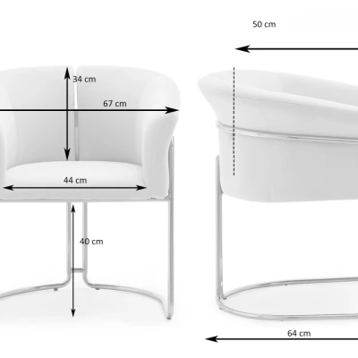 Stylová jídelní židle ODOSA - béžová / zlatá