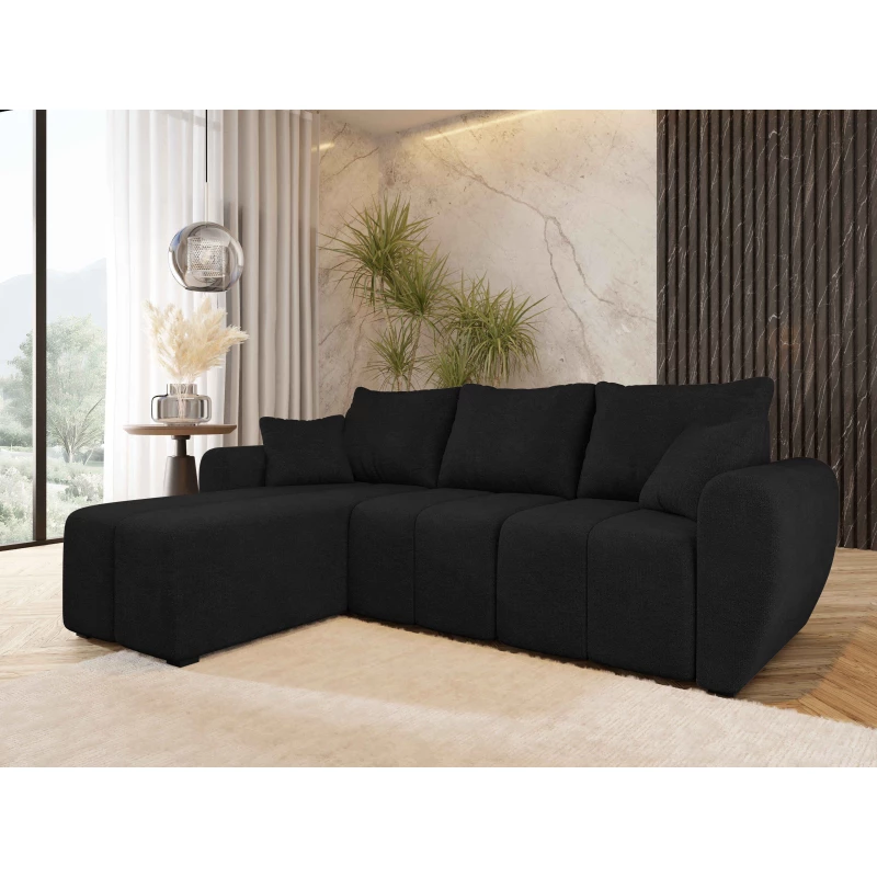 Rozkládací sedací souprava LUKAVA - černá