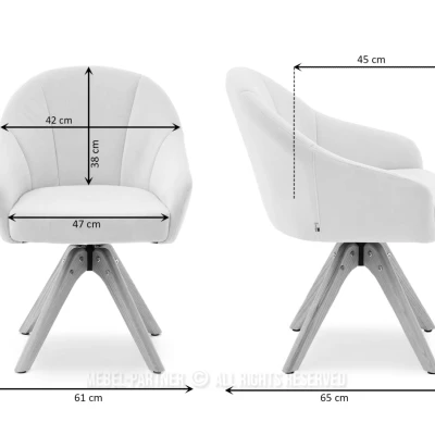 Otočná jídelní židle PAYALA - černá / dub