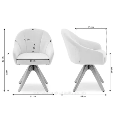 Otočná jídelní židle PAYALA - černá / dub