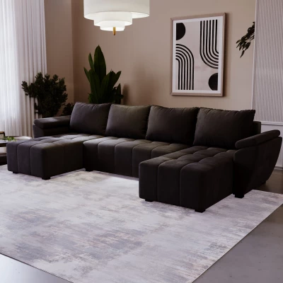 Sedací souprava do U GAVORA - antracitová