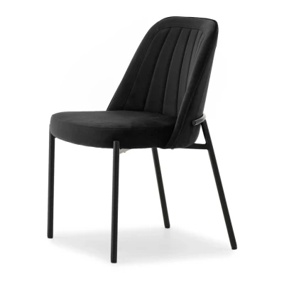 Čalouněná jídelní židle EVELIN - černá