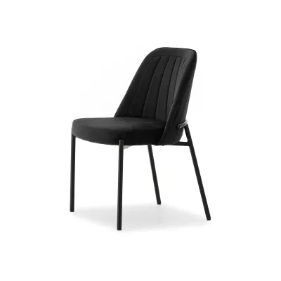 Čalouněná jídelní židle EVELIN - černá