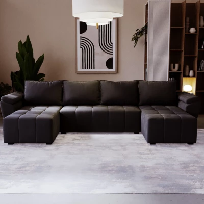 Sedací souprava do U GAVORA - antracitová