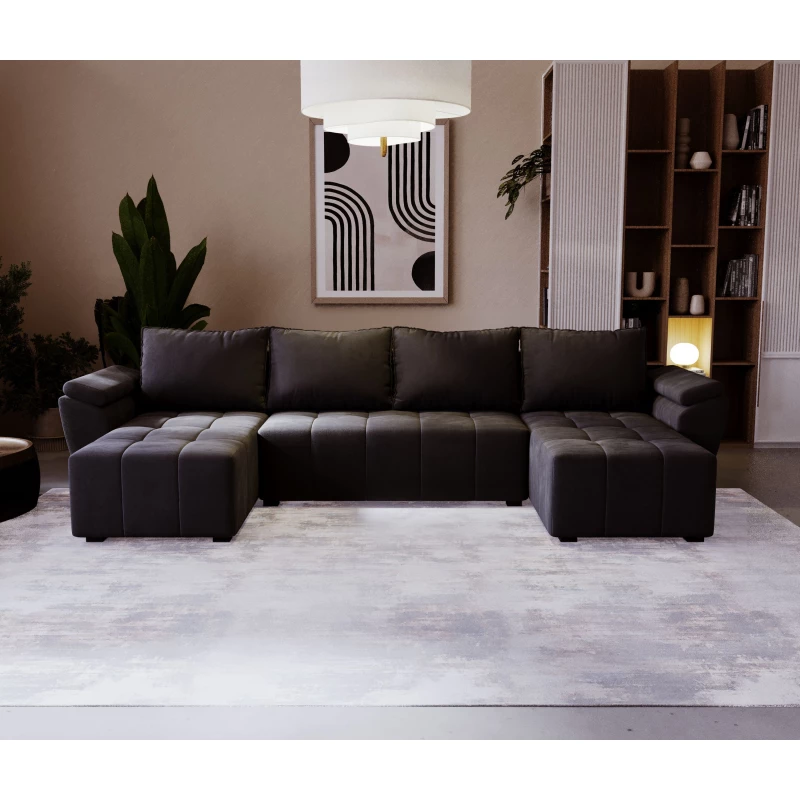 Sedací souprava do U GAVORA - antracitová