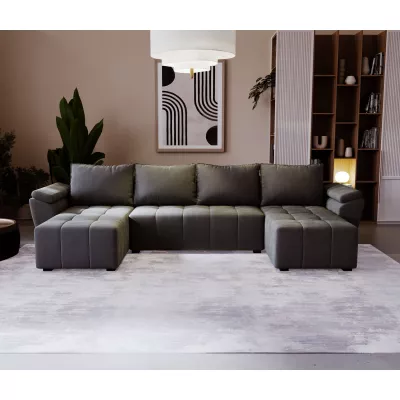 Sedací souprava do U GAVORA - tmavě šedá