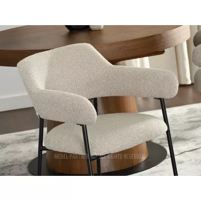 Čalouněná jídelní židle PATRICE - béžová / černá