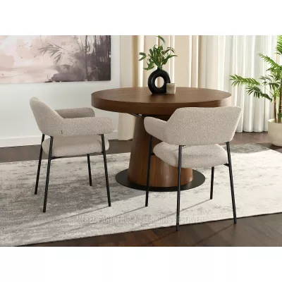 Čalouněná jídelní židle PATRICE - béžová / černá