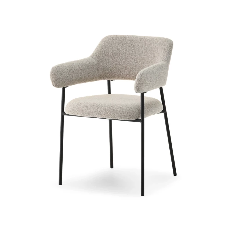 Čalouněná jídelní židle PATRICE - béžová / černá