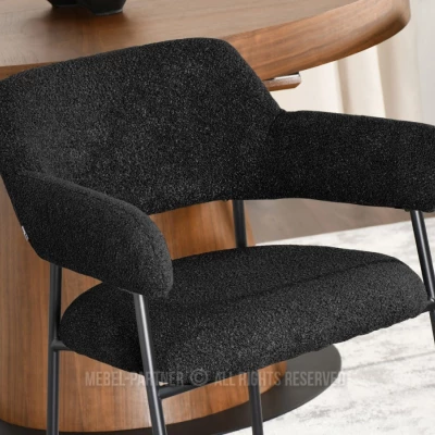 Čalouněná jídelní židle PATRICE - černá