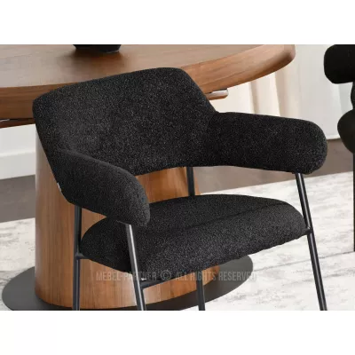 Čalouněná jídelní židle PATRICE - černá