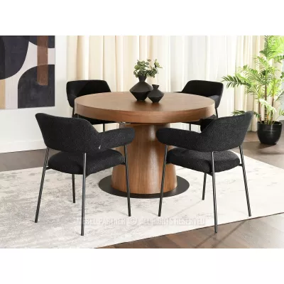 Čalouněná jídelní židle PATRICE - černá