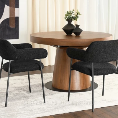 Čalouněná jídelní židle PATRICE - černá