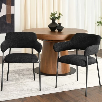 Čalouněná jídelní židle PATRICE - černá