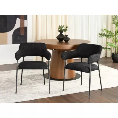 Čalouněná jídelní židle PATRICE - černá