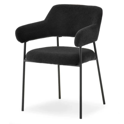 Čalouněná jídelní židle PATRICE - černá