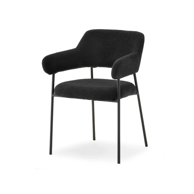 Čalouněná jídelní židle PATRICE - černá