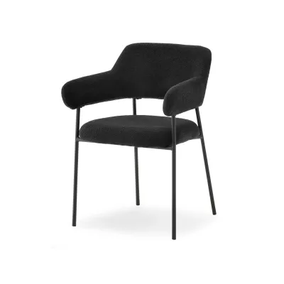 Čalouněná jídelní židle PATRICE - černá