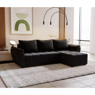 Rohová sedací souprava GAVORA - antracitová